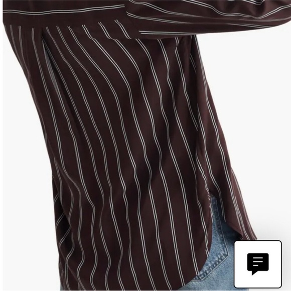 Madewell Oversize Satin Boyfriend Button-Up Shirt - Picture 2 of 9